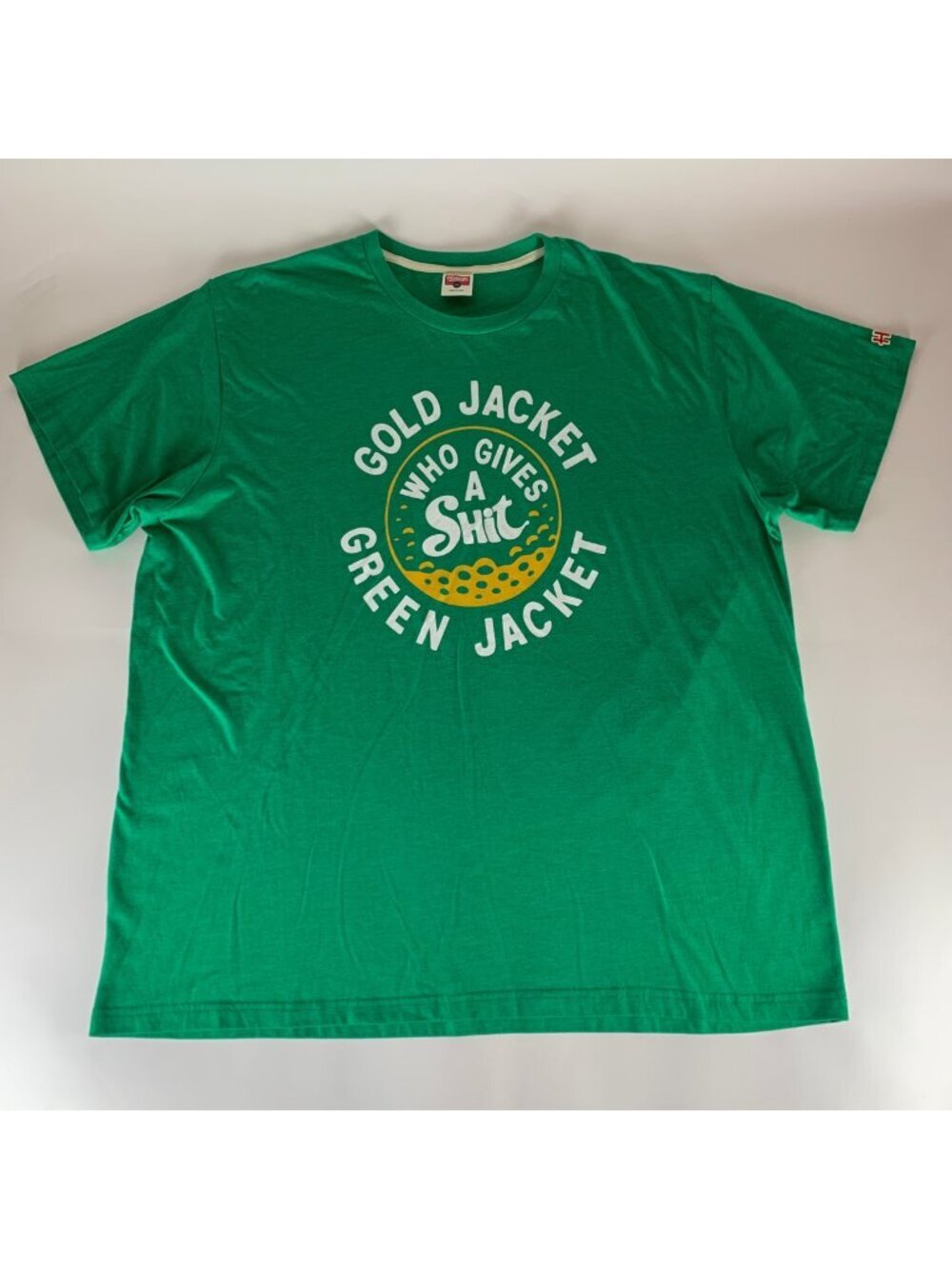 Happy Gilmore Mens Homage Gold Jacket Green Jacket Short Sleeve Shirt Mens 3XL